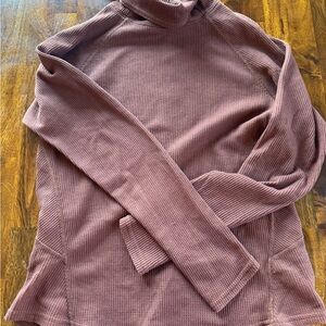 Kuhl Brown Turtleneck Sweater Waffle Knit